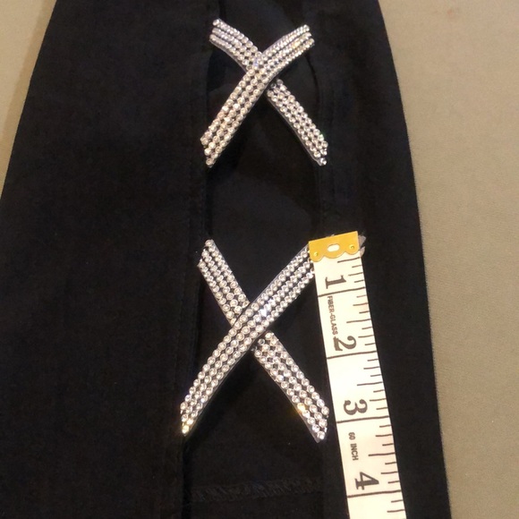 KRISTEN’S KLOSET Lovely Women’s size 12” Pants , bling crystal design on legs - Picture 16 of 16